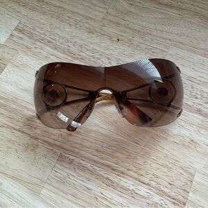 Versace vintage y2k brown shield glasses